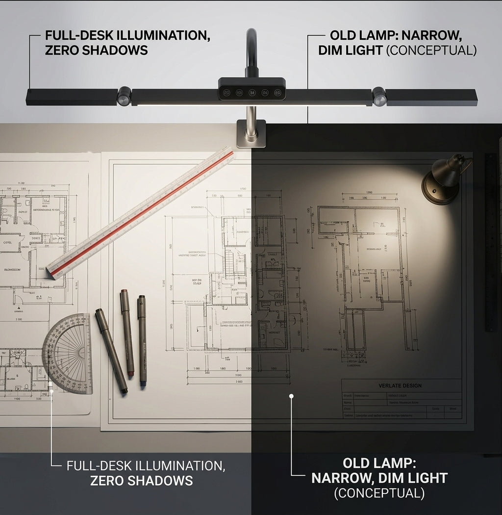 Lampe LED Anti-Fatigue Oculaire – Zéro Zone d'Ombre